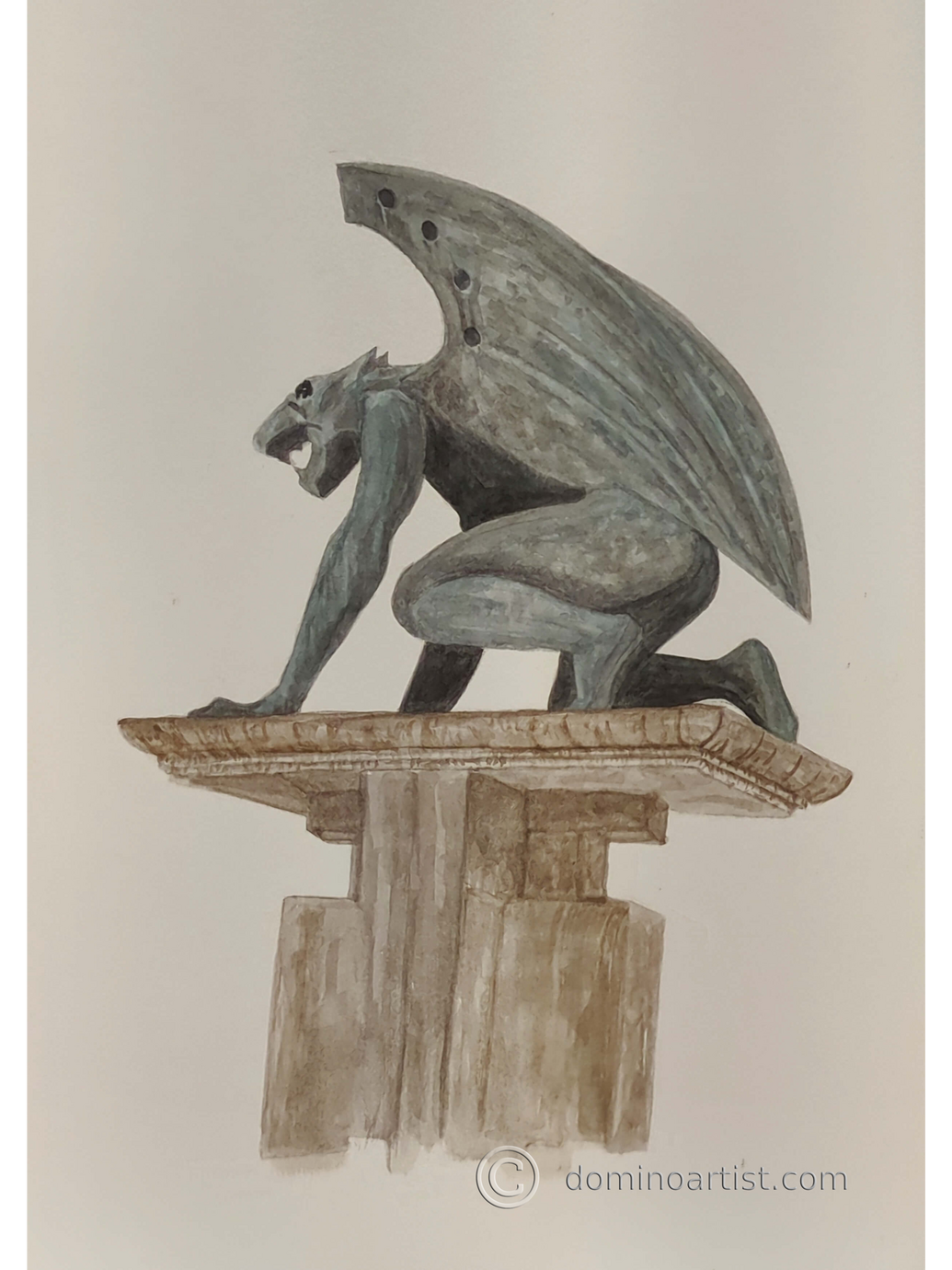 Gargoyle aquarella